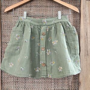 📫 BUY 2 for $20📫 Cat&Jack Dainty Green Flower Print Girl skirt size L 10/12